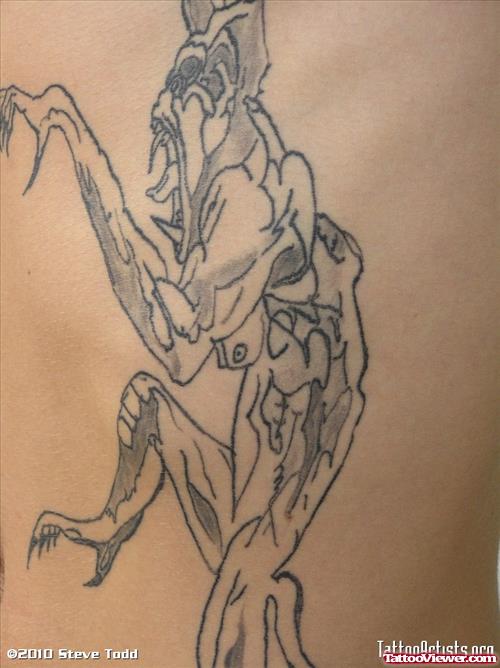 Attractive Gargoyle Tattoo Design
