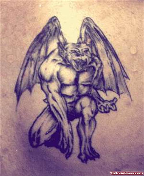Gargoyle Tattoo On Back
