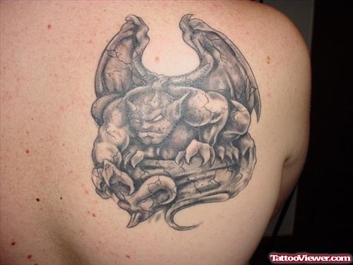 Right BAck SHoulder Gargoyle Tattoo