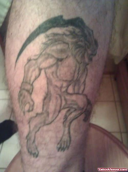 Gragoyle Leg Tattoos
