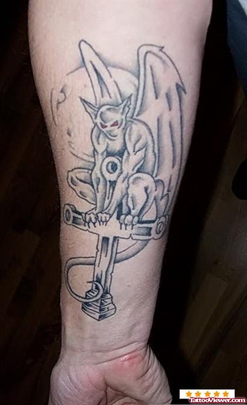 Gragoyle Demon Wrist Tattoo