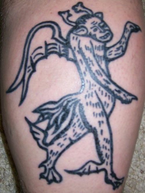 Gargoyle Closeup Tattoo Image