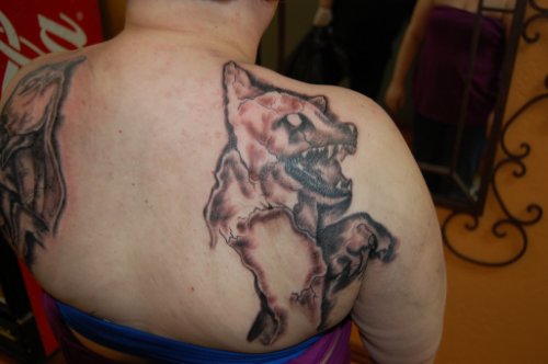 Back SHoulders Gargoyle Tattoo