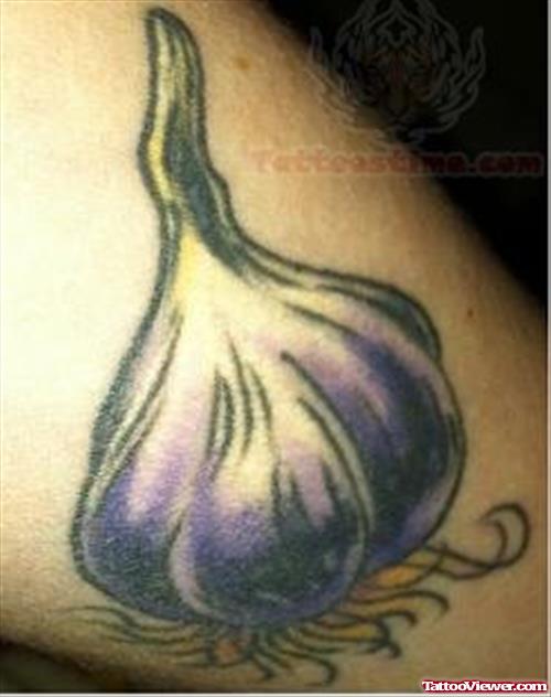 Color Ink Garlic Tattoo