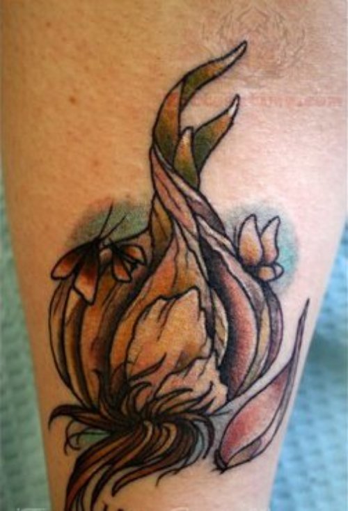 Garlic And Bug Tattoo