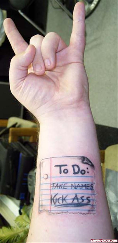 To Do Kick Ass Geek Tattoo On Forearm