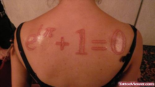 Geek Scarification Tattoo On Back