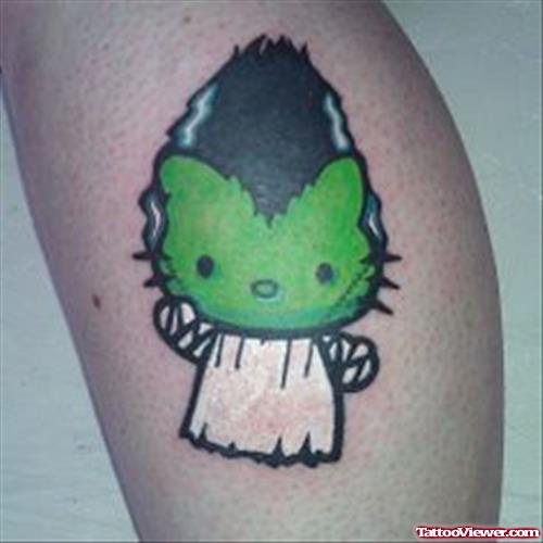 Green Ink Geek Hello Kitty Tattoo