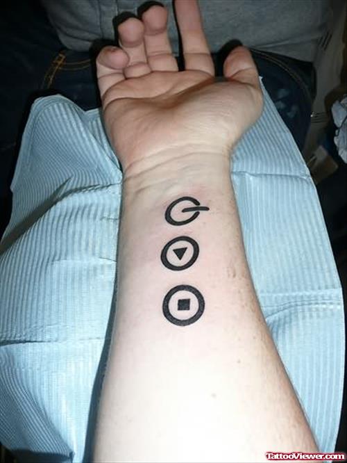 Geek Play Buttons Tattoos