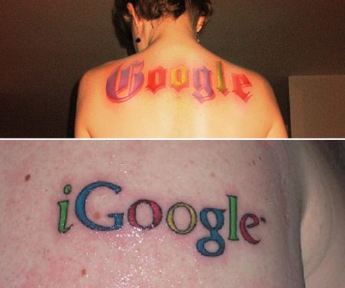 I Google Geek Tattoo On Upperback