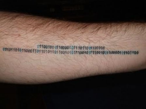 A Geek Tattoo On Arm