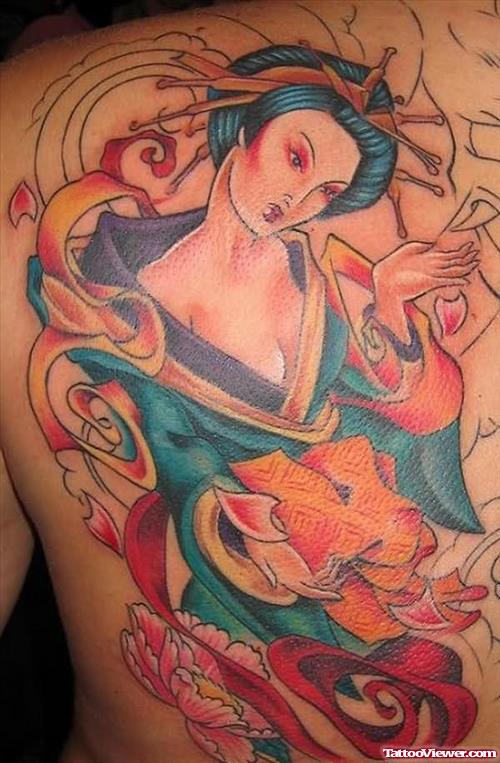 Amazing Japanese Geisha Tattoo