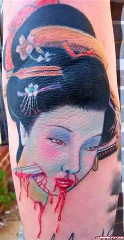 Geisha Head Tattoos