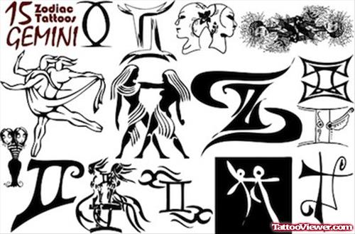 Latest Gemini Tattoos Designs