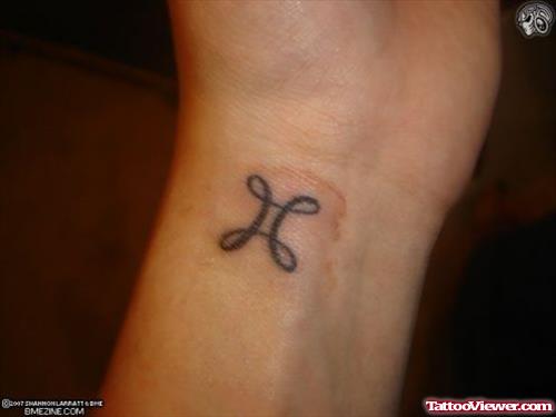 Gemini Zodiac Sign Tattoo On Left Wrist