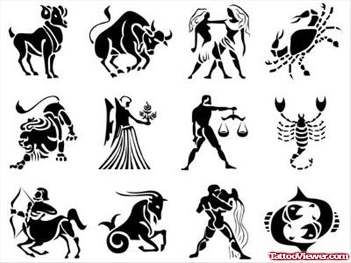 Zodiac Gemini Tattoo Design