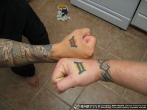 Gemini Tattoos On Hands
