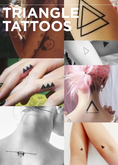 Trinagle Geometric Tattoos For GIrls