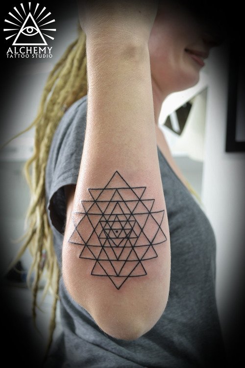 Beautiful Geometric Tattoo On Arm