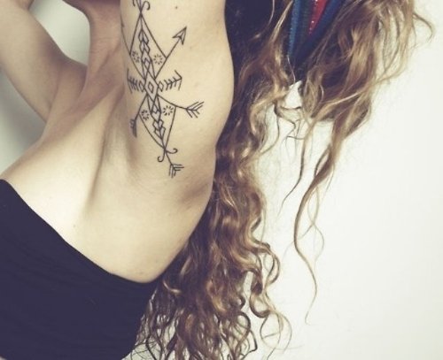 Beautiful Geometric Tattoo On Girl Left Arm