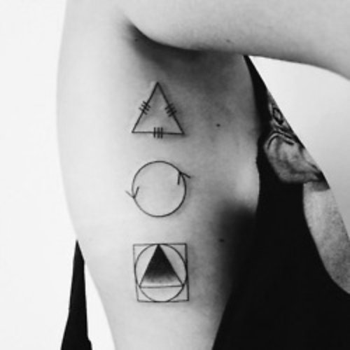 Geometric Side Rib Tattoo