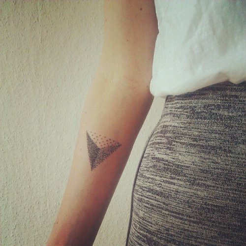 Right Forearm Triangle Geometric Tattoo