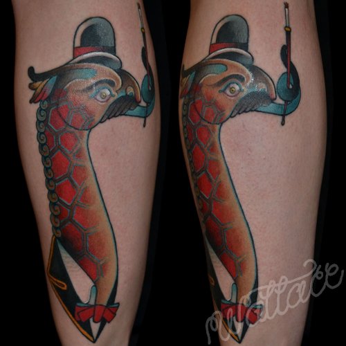 Beautiful Giraffe Tattoo On Arm Sleeve