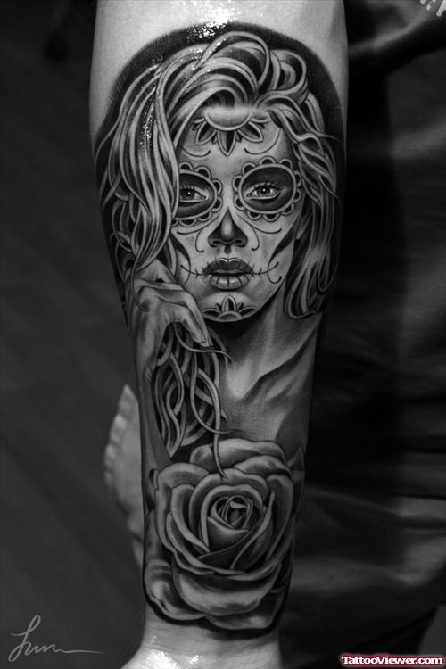 Living Dead Girl Tattoo On Arm