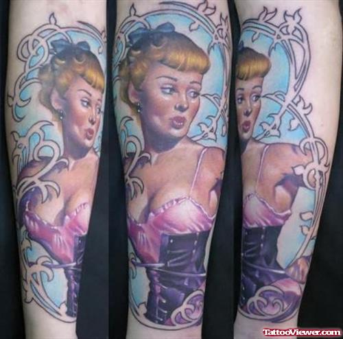 Sweet Girl Tattoo Design