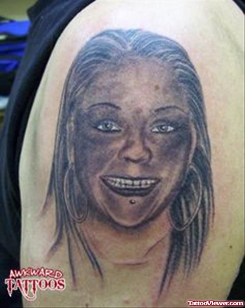 Worst Girl Portrait Tattoo Design