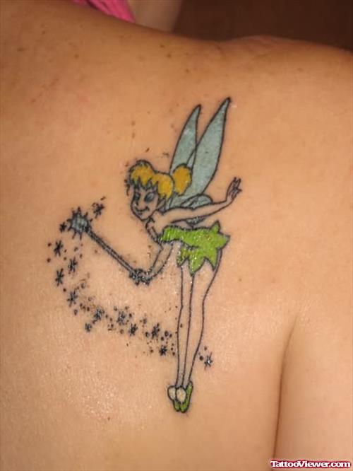 Girls Fairy Shoulder Tattoo