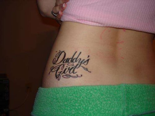 DaddyвЂ™s Girl Tattoo On Waist