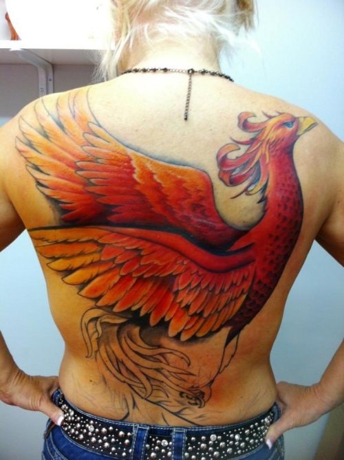 Phoenix Bird Tattoo For Girls