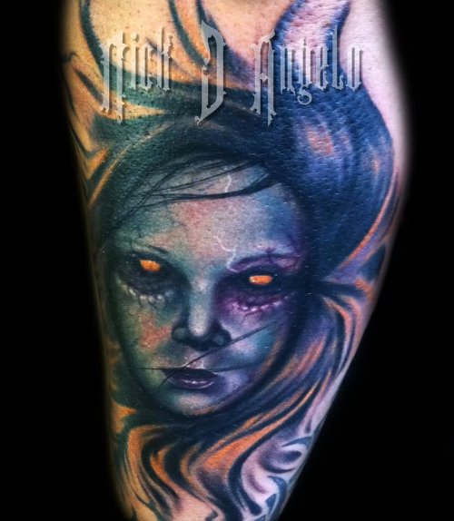 Evil Girl Tattoo Design
