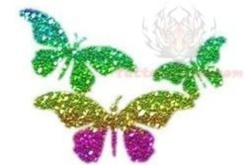 Glitter Butterflies Tattoo Design