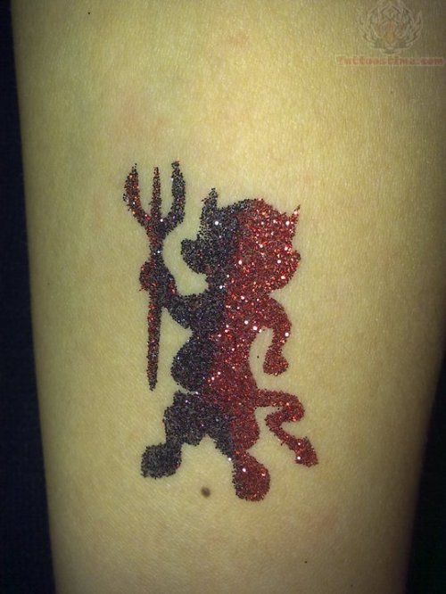 Devil Glitter Tattoo