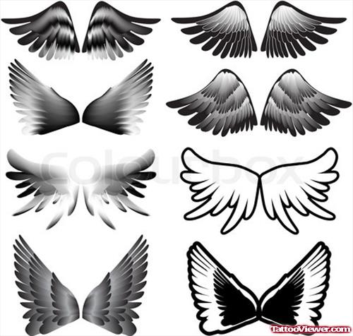 Gothic Wings Tattoos Designs