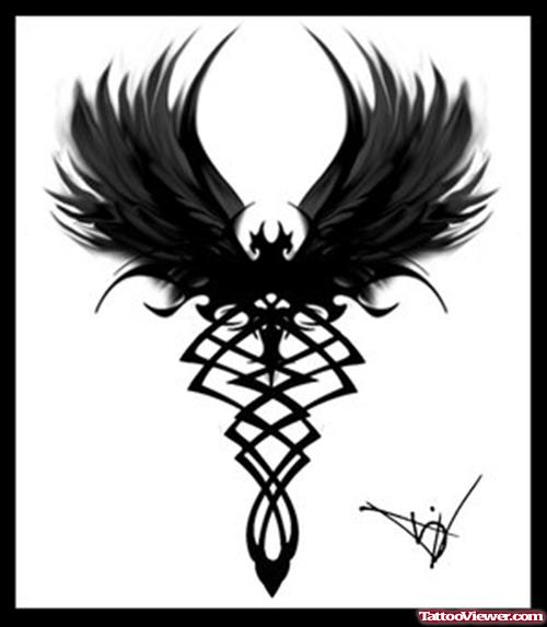 Vampire Tribal Gothic Tattoo Design