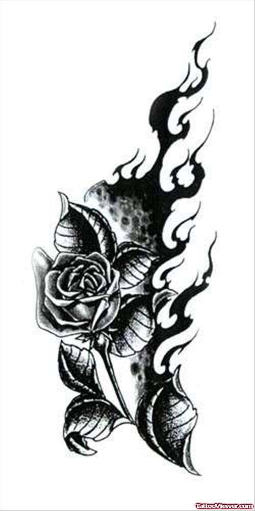 Gothic Rose Flower Tattoo Design