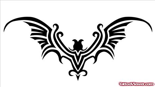 Gothic Bat Tattoo Design
