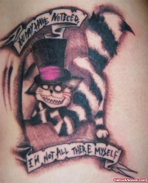 Gothic Cheshire Cat Tattoo