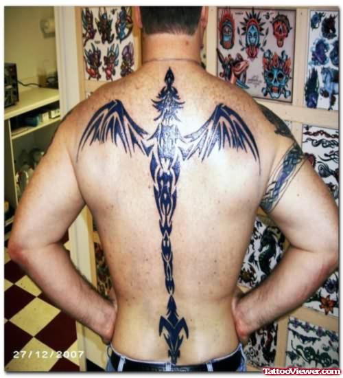 Gothic Back Body Tattoo For Boys