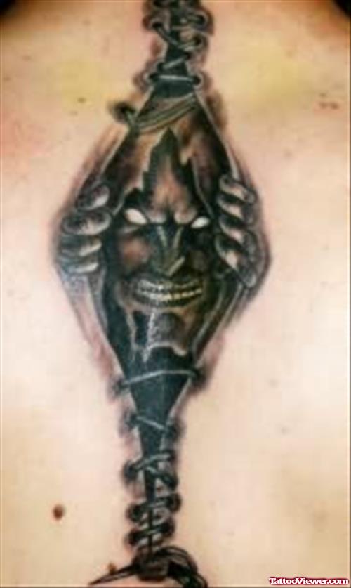 Gothic Back Body Tattoo