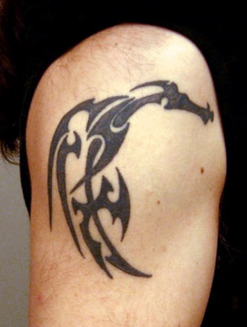 Tribal Gothic Dragon Tattoo
