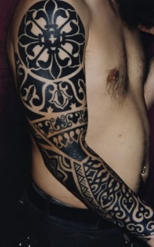 Gothic Sleeve Tattoo On Arm