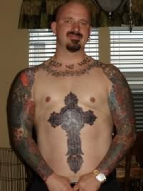 Gothic Cross Tattoo On Body