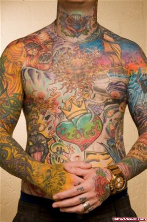 Graffiti Tattoos On Sleeve And Body