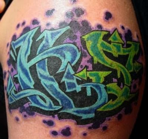 Graffiti Colourful Tattoo Design