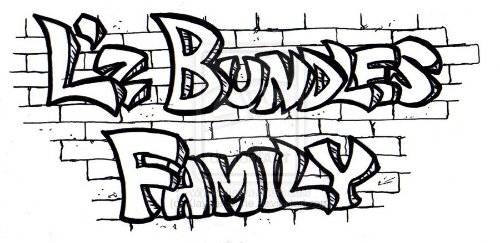 Liz Bundles Family Graffiti Tattoo Design