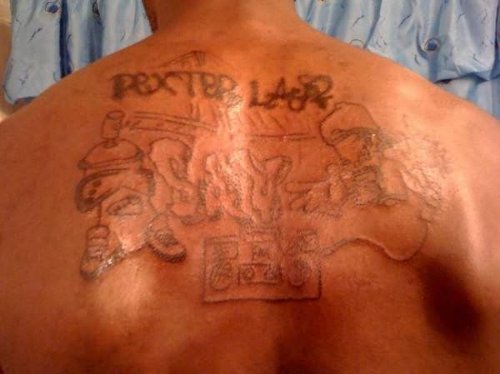 Back Body Graffiti Tattoo